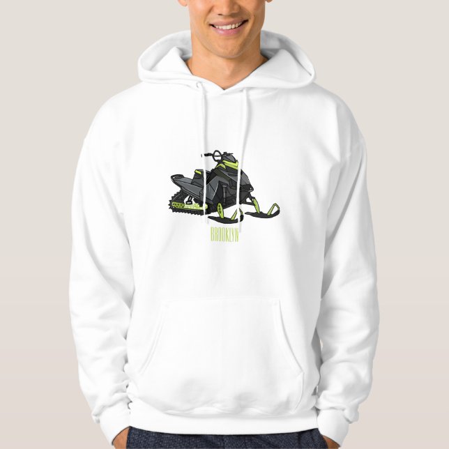 Darstellung des Cartoon Snowmobile Hoodie (Vorderseite)