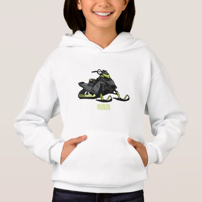 Darstellung des Cartoon Snowmobile Hoodie (Vorderseite)