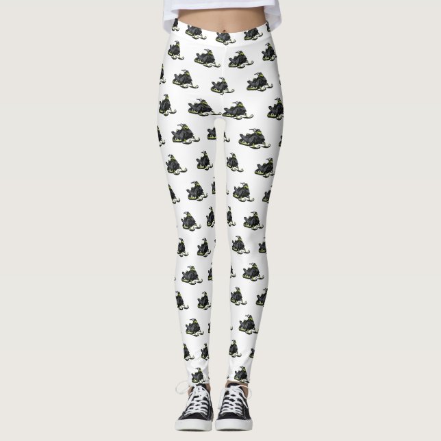 Darstellung des Cartoon Snowmobile Leggings (Vorderseite)