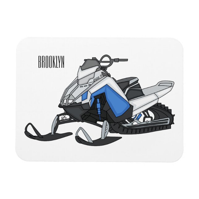 Darstellung des Cartoon Snowmobile Magnet (Horizontal)