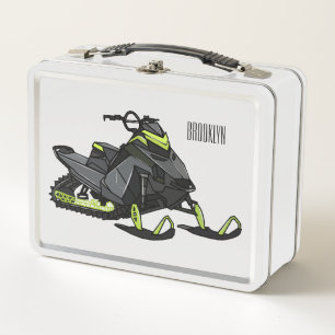 Darstellung des Cartoon Snowmobile Metall Brotdose