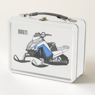 Darstellung des Cartoon Snowmobile Metall Brotdose