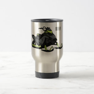 Darstellung des Cartoon Snowmobile Reisebecher