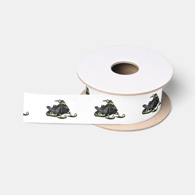 Darstellung des Cartoon Snowmobile Satinband (Spule)