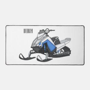 Darstellung des Cartoon Snowmobile Schreibtischunterlage