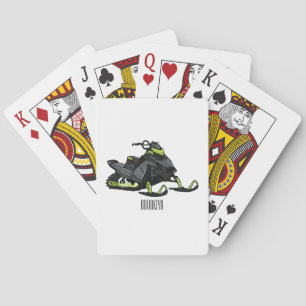 Darstellung des Cartoon Snowmobile Spielkarten