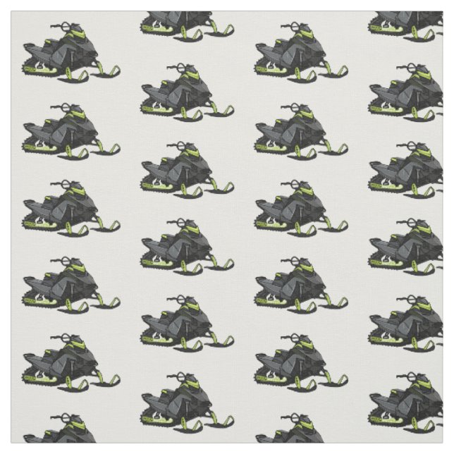 Darstellung des Cartoon Snowmobile Stoff (Muster)
