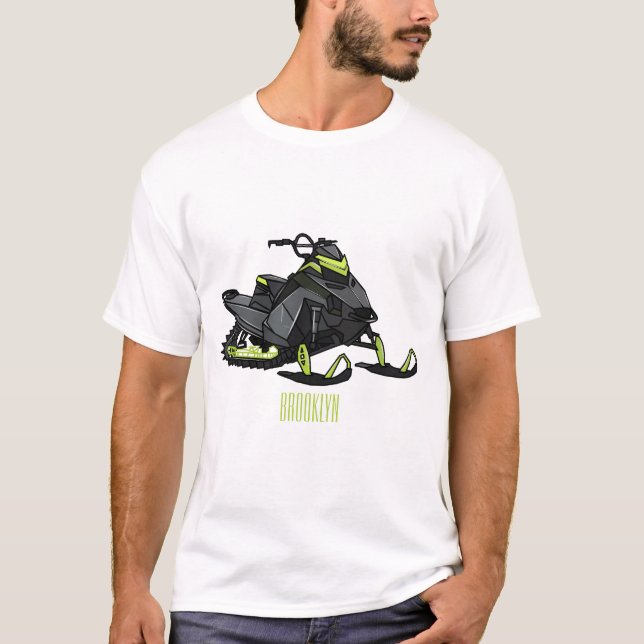 Darstellung des Cartoon Snowmobile T-Shirt (Vorderseite)