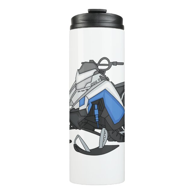 Darstellung des Cartoon Snowmobile Thermosbecher (Vorderseite)