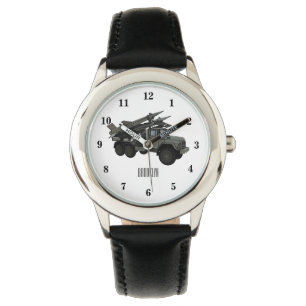 Darstellung des Cartoon von Flugkörpern Armbanduhr