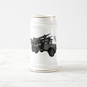 Darstellung des Cartoon von Flugkörpern Bierglas