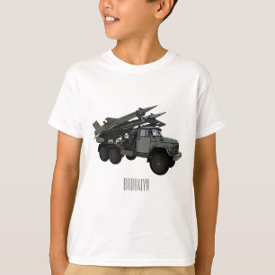 Darstellung des Cartoon von Flugkörpern T-Shirt