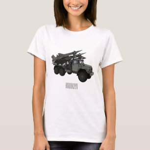 Darstellung des Cartoon von Flugkörpern T-Shirt