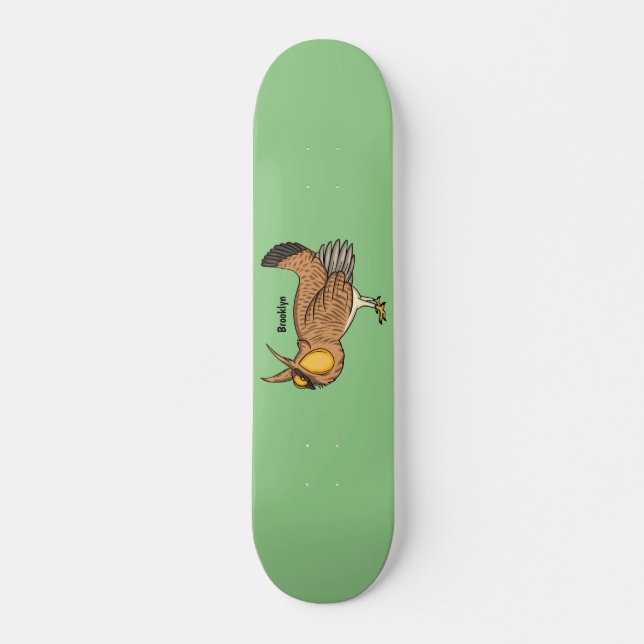 Darstellung des Cartoon von Großzügelgeflügel Skateboard (Vorne)