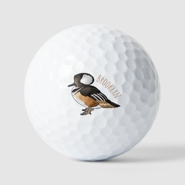 Darstellung des Cartoon von Meervögeln Golfball (Vorderseite)