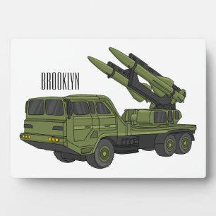 Darstellung des Cartoon von Militärraketen Fotoplatte