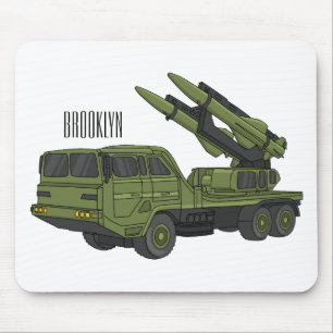 Darstellung des Cartoon von Militärraketen Mousepad