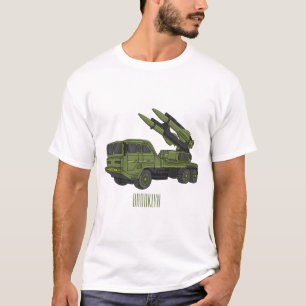 Darstellung des Cartoon von Militärraketen T-Shirt
