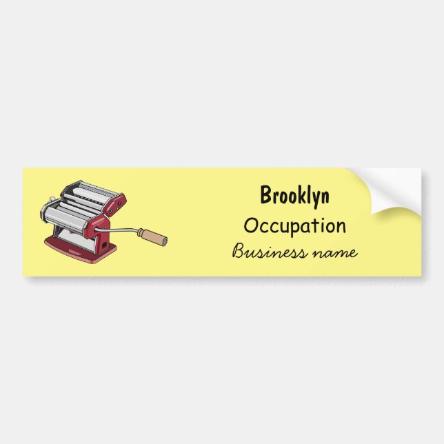 Darstellung des Cartoon von Pasta Maker Autoaufkleber (Vorne)