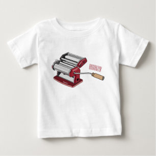 Darstellung des Cartoon von Pasta Maker Baby T-shirt