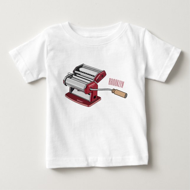 Darstellung des Cartoon von Pasta Maker Baby T-shirt (Vorderseite)