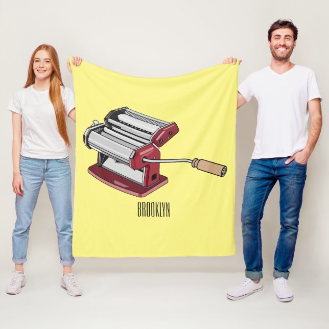 Darstellung des Cartoon von Pasta Maker Fleecedecke (Beispiel)