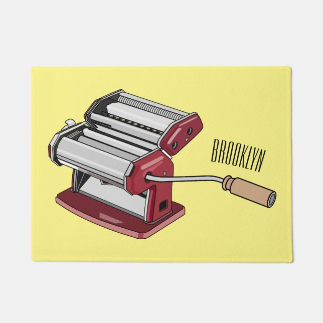 Darstellung des Cartoon von Pasta Maker Fußmatte (Vorderseite)