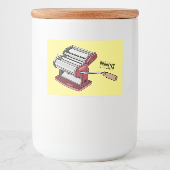 Darstellung des Cartoon von Pasta Maker Lebensmitteletikett (Vorderseite)