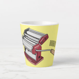 Darstellung des Cartoon von Pasta Maker Milchtasse