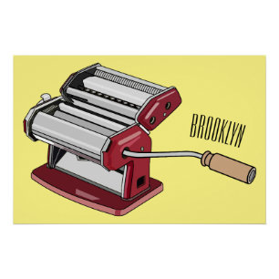 Darstellung des Cartoon von Pasta Maker Poster