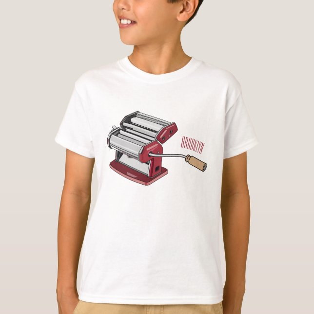 Darstellung des Cartoon von Pasta Maker T-Shirt (Vorderseite)