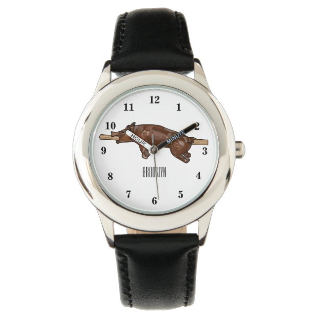 Darstellung des Cartoon von Schweinegrost/Schweine Armbanduhr (Vorderseite)