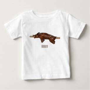 Darstellung des Cartoon von Schweinegrost/Schweine Baby T-shirt