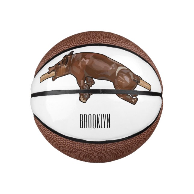 Darstellung des Cartoon von Schweinegrost/Schweine Mini Basketball (Vorderseite)