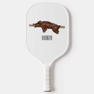 Darstellung des Cartoon von Schweinegrost/Schweine Pickleball Schläger
