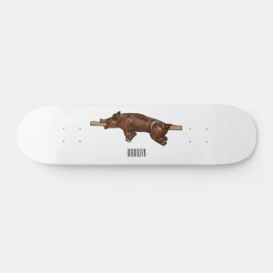 Darstellung des Cartoon von Schweinegrost/Schweine Skateboard