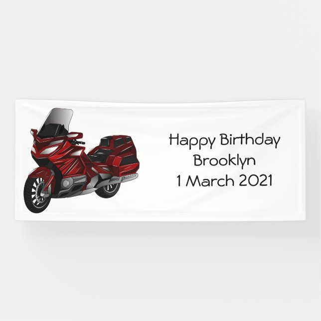 Darstellung des Cartoon von Touren in Motorrädern Banner (Horizontal)