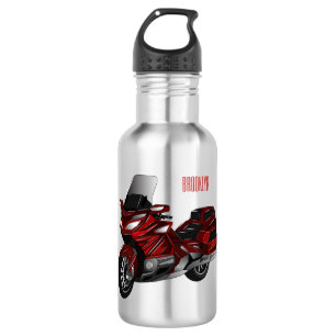 Darstellung des Cartoon von Touren in Motorrädern Edelstahlflasche