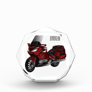 Darstellung des Cartoon von Touren in Motorrädern Fotoblock