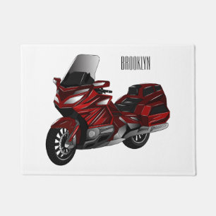 Darstellung des Cartoon von Touren in Motorrädern Fußmatte