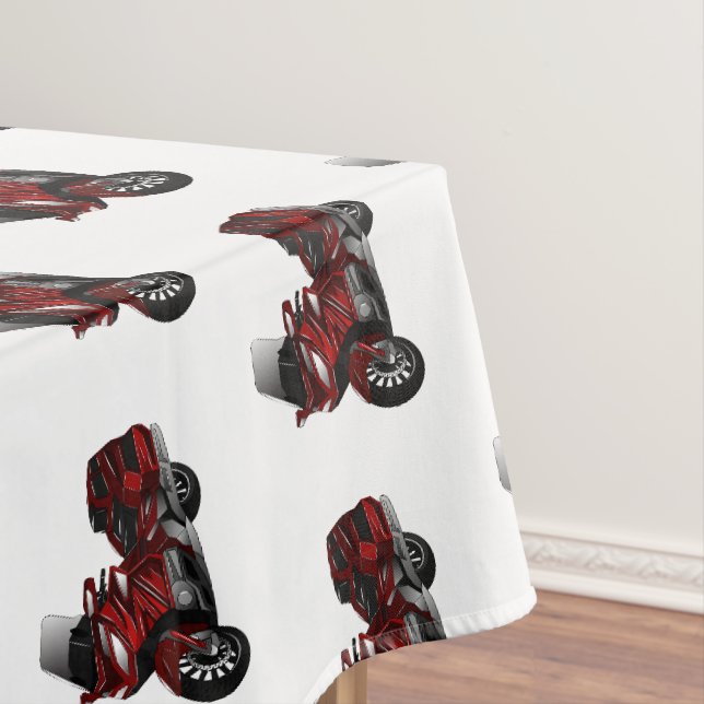 Darstellung des Cartoon von Touren in Motorrädern Tischdecke (Beispiel)