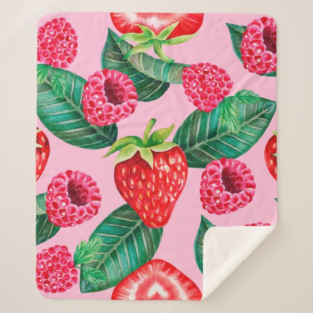 Darstellung des handgezeichneten Wasserfarbenmuste Sherpadecke (Vorderseite)