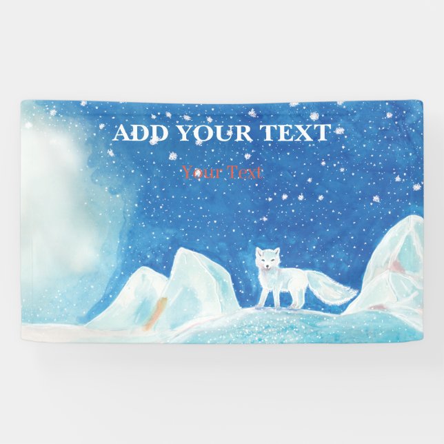 Darstellung des kleinen arktischen Fuchs individue Banner (Horizontal)