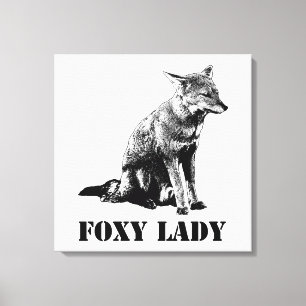 Darstellung des Konzepts von Foxy lady Leinwanddruck