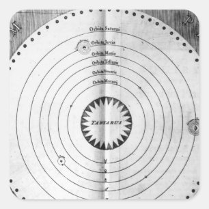 Darstellung des Kosmos Quadratischer Aufkleber