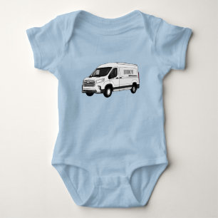 Darstellung des Lieferwagens Cartoon Baby Strampler