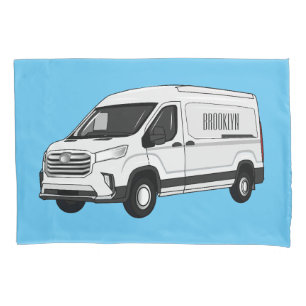 Darstellung des Lieferwagens Cartoon Kissenbezug