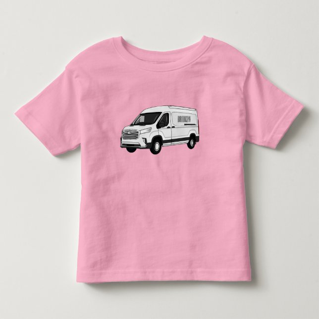 Darstellung des Lieferwagens Cartoon Kleinkind T-shirt (Vorderseite)