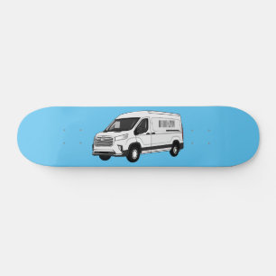 Darstellung des Lieferwagens Cartoon Skateboard