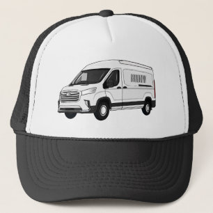 Darstellung des Lieferwagens Cartoon Truckerkappe